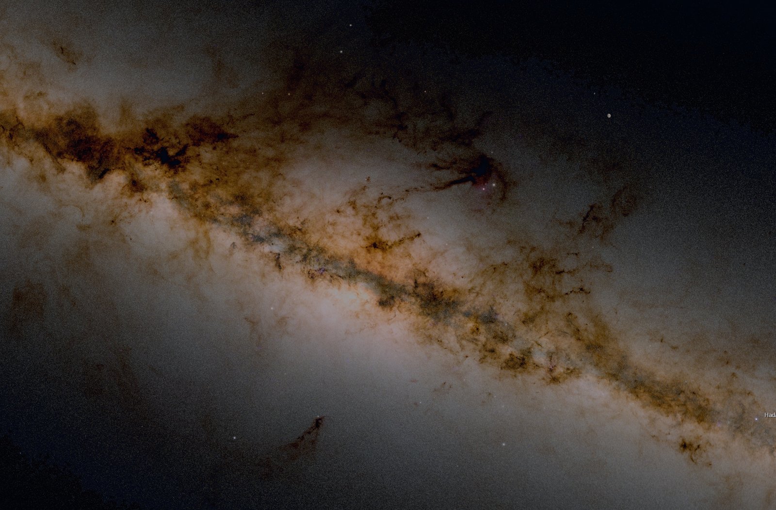 The Milky Way band with dark dust lanes in Sky Atlas